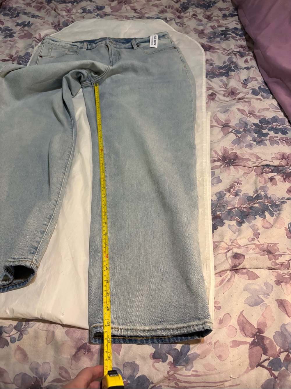 Old Navy High-Rise O.G. Loose Light Blue Straight-Leg Jeans - Picture 13 of 13